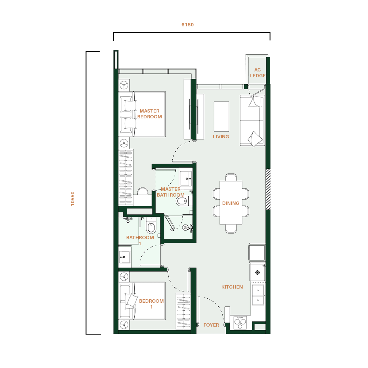 678 sqft
